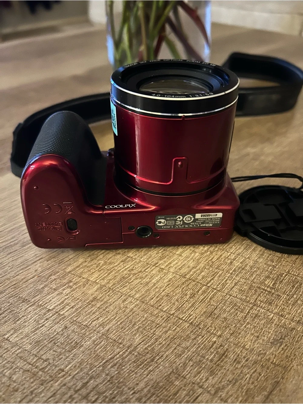 Nikon Coolpix L810 Red Bridge Camera with Strap